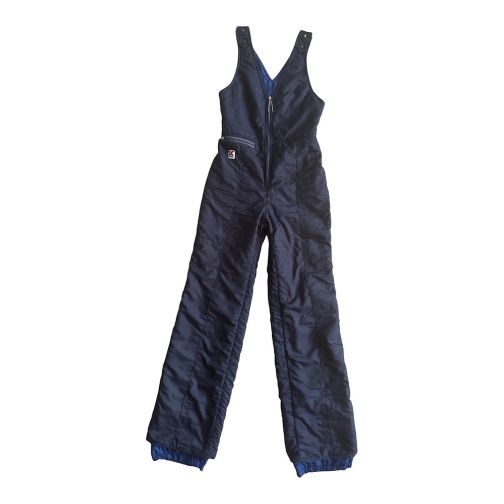 Vintage 70s KWay Ski Bibs, 1970s Snow Pants Women's Slim- fit